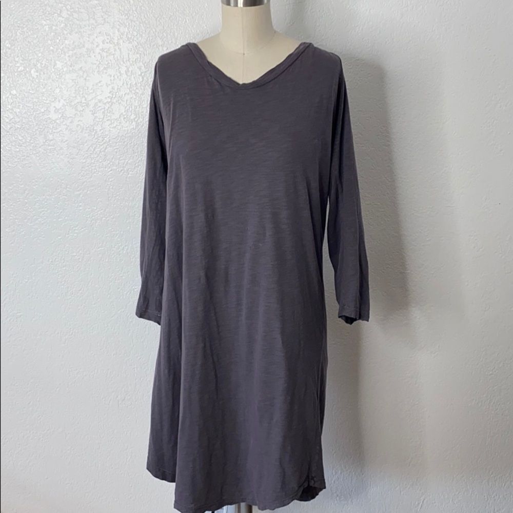 James Perse Grey cotton everyday dress 4